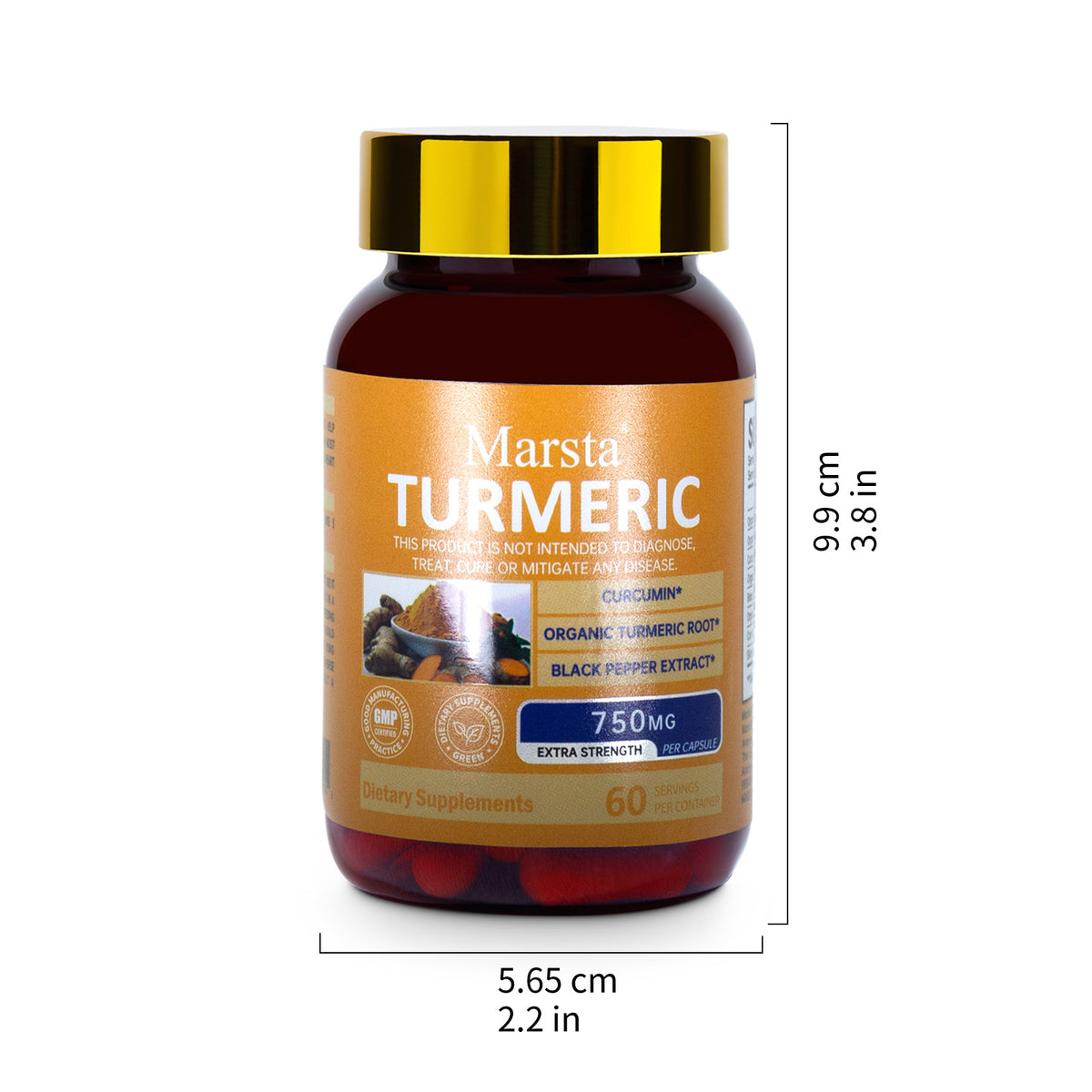 Curcumin 750mg with Bioperine for Joint Health & Absorption