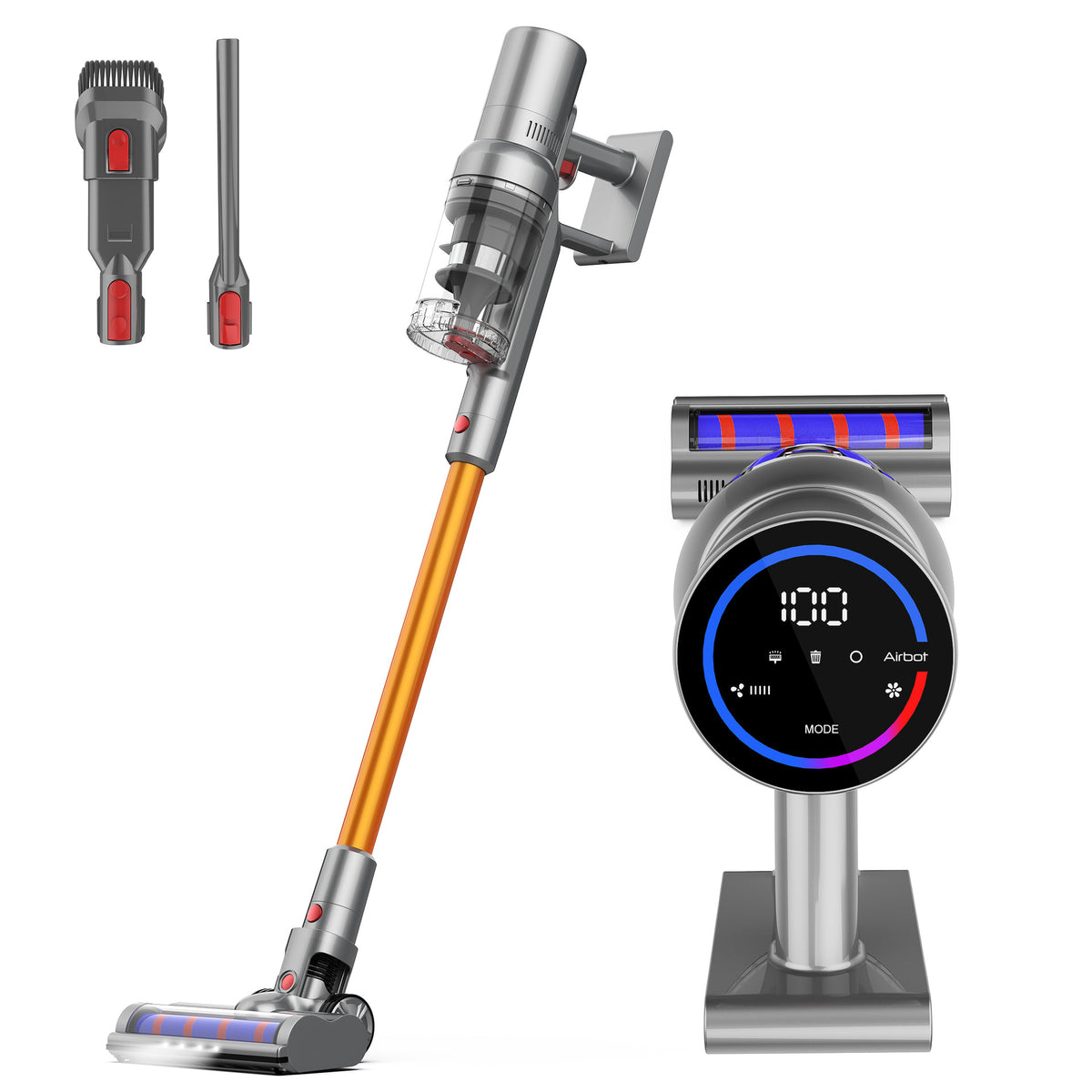Cordless Stick Vacuum: Motorized Brush and Attachments
