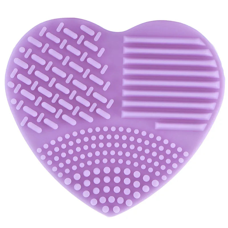 Makeup Brush Cleaning Board — Heart-Shape Silica Glove