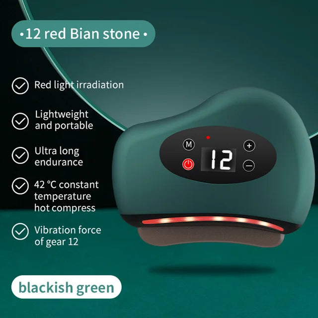 Guasha Heated Stone Face Massager — Lift & Firm Skin