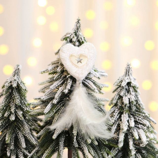 Christmas Feather Ornaments for a Soft Snowy Tree Display