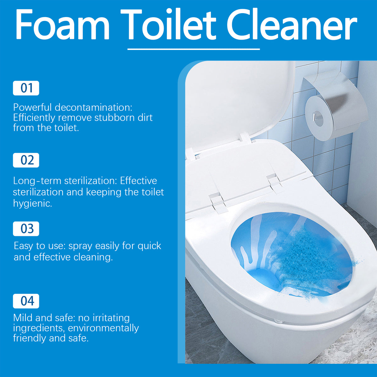 Foam Toilet Cleaner for Weekly Stain & Odor Control