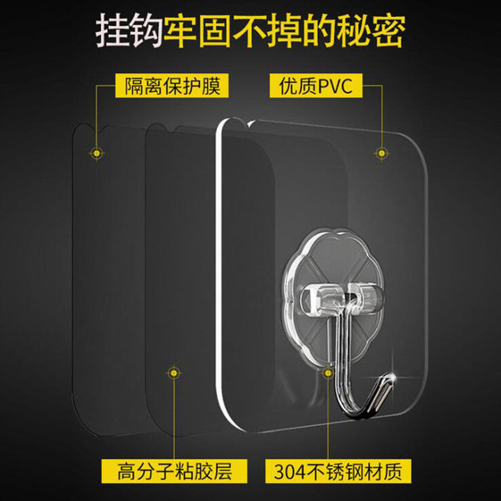 Adhesive Wall Hook, No-Drill Scratch-Free Storage