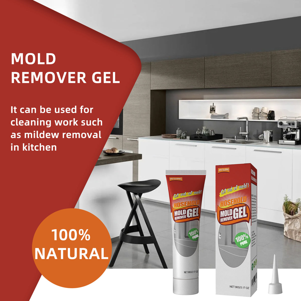 Mold Removal Gel for Walls, Bathrooms & Appliance Seals