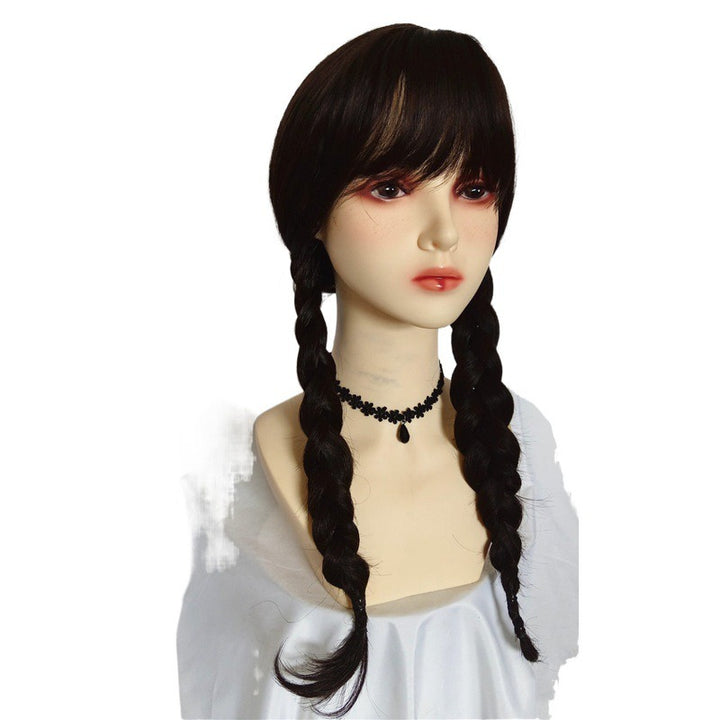 Black Braided Wig – Wednesday-Inspired Costume Hair