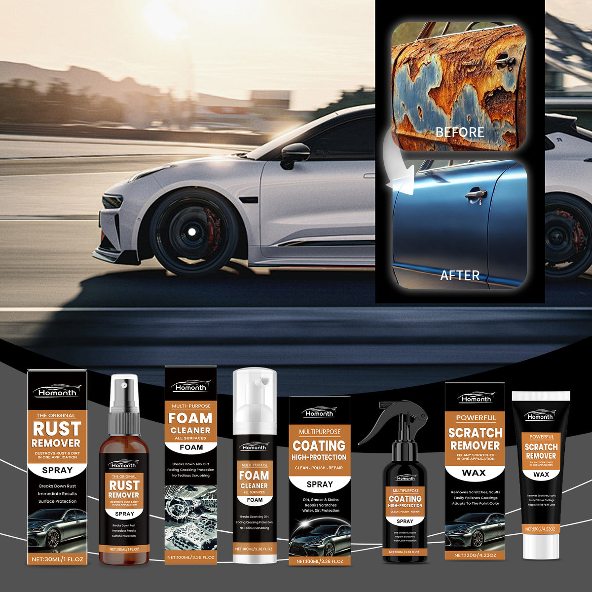 Automotive Coating Spray for Clean, Glossy Protection