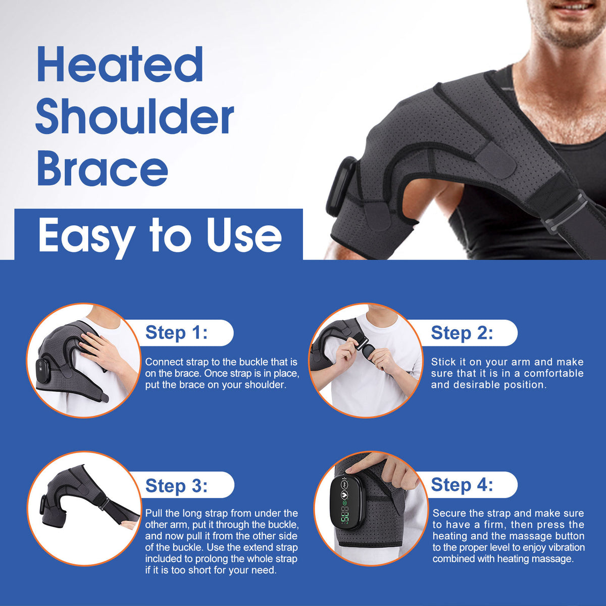 Heated Shoulder Massager With Heat and Vibration Modes