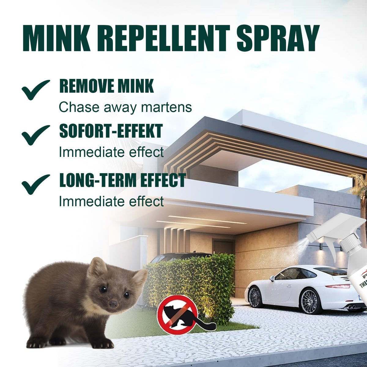 Mink Repellent Spray for Car Engine Rodent Defense