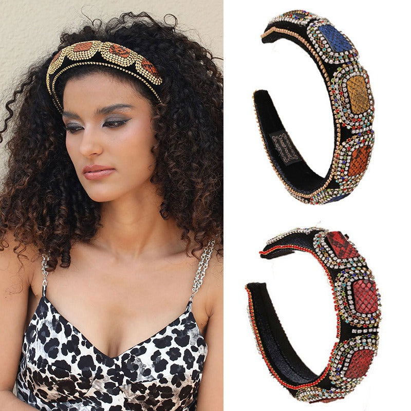 Jeweled Statement Headband for Colorful Glamorous Style