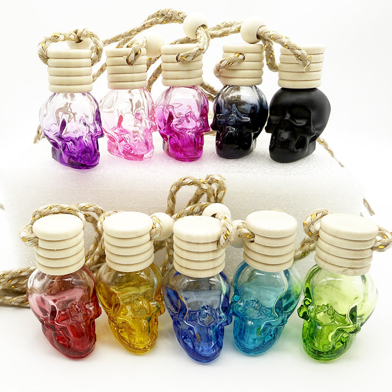 Skull Glass Car Air Freshener Bottle for Halloween