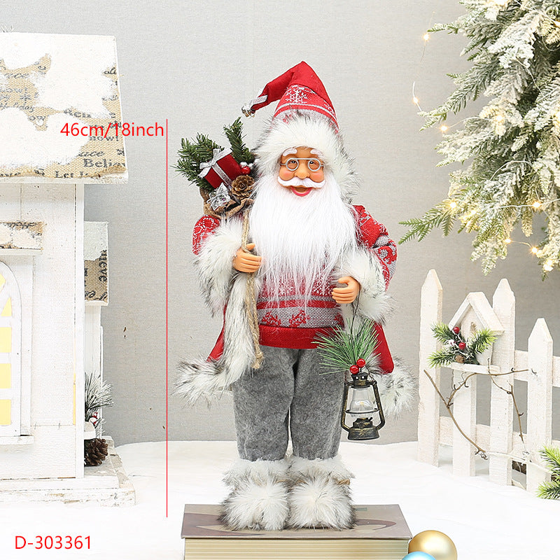 18-Inch Santa Christmas Decoration for Cozy Holiday Charm