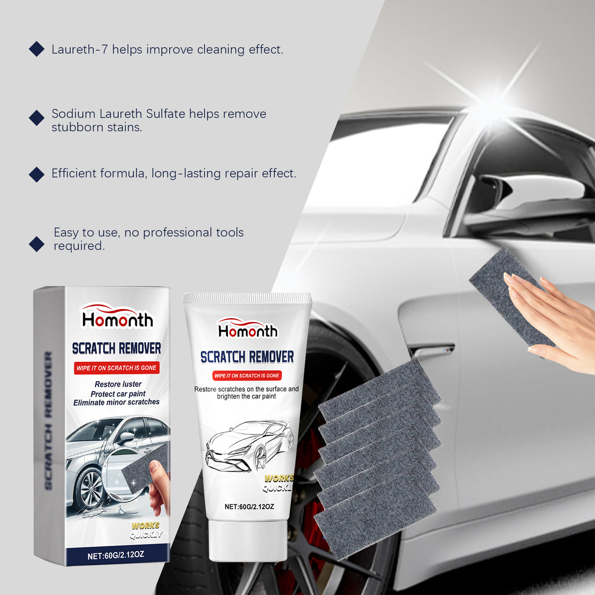 Car Scratch Remover Kit for Minor Paint Scratches