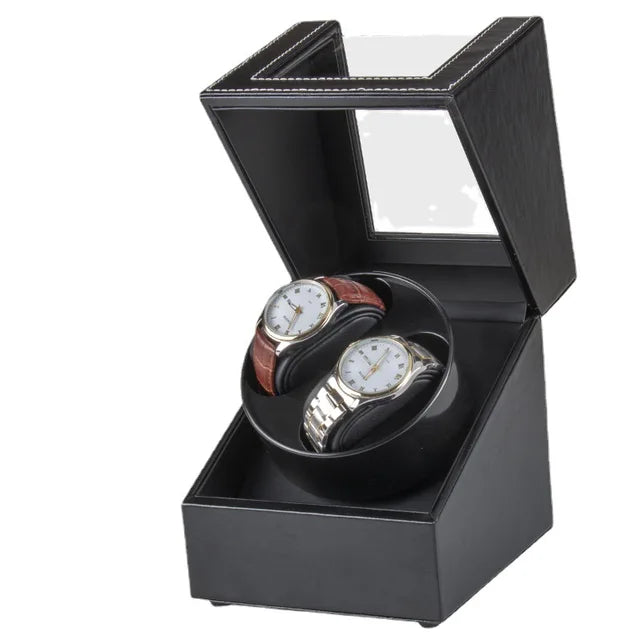 Quiet Automatic Watch Winder with Carbon Fiber Box