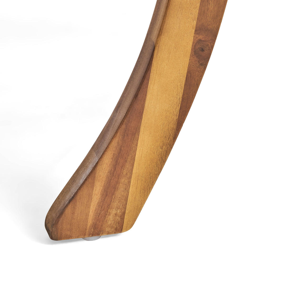 Teak-Finish Square Wood Patio Table for Two Outdoors