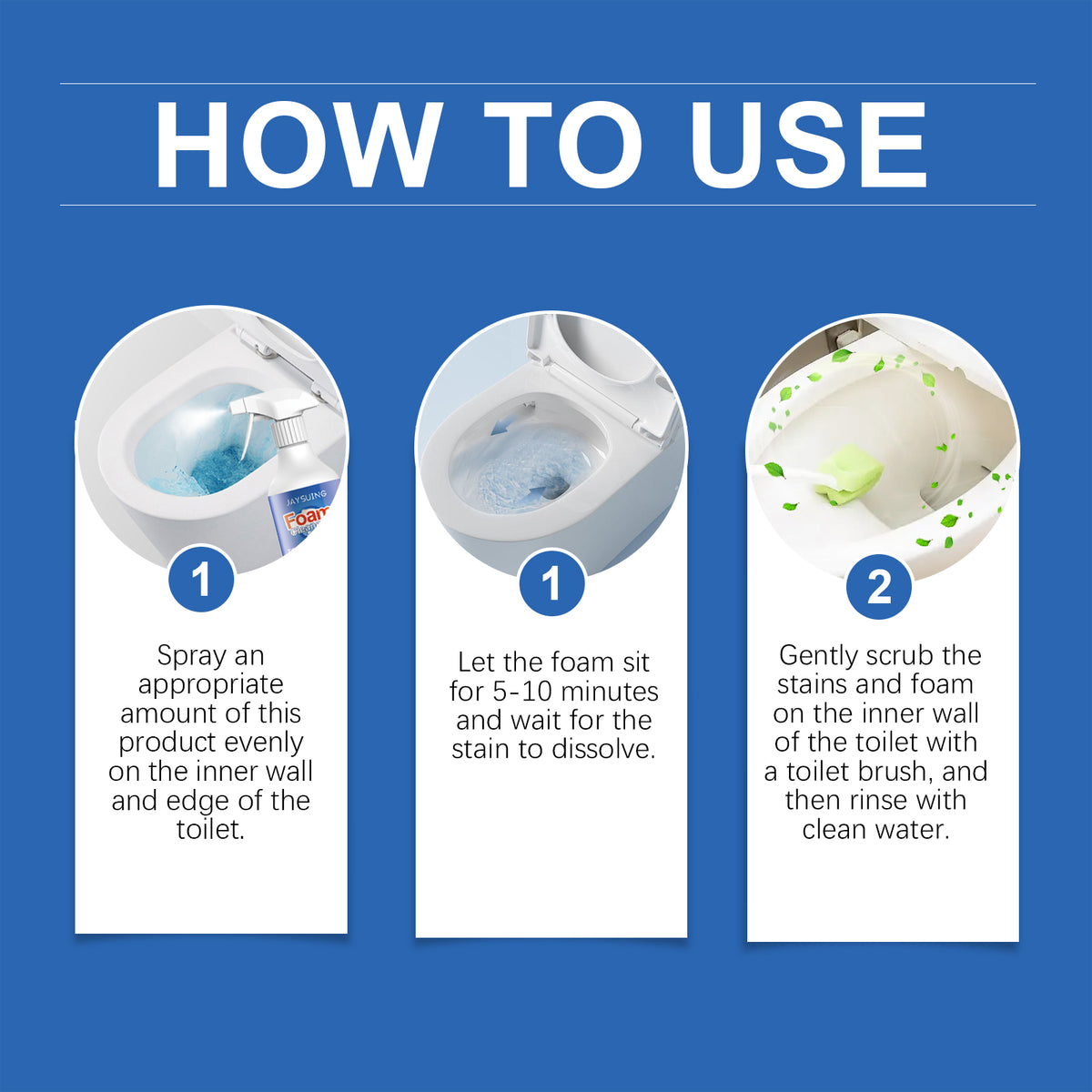 Foam Toilet Bowl Cleaner for Fast, Fresh Daily Cleaning