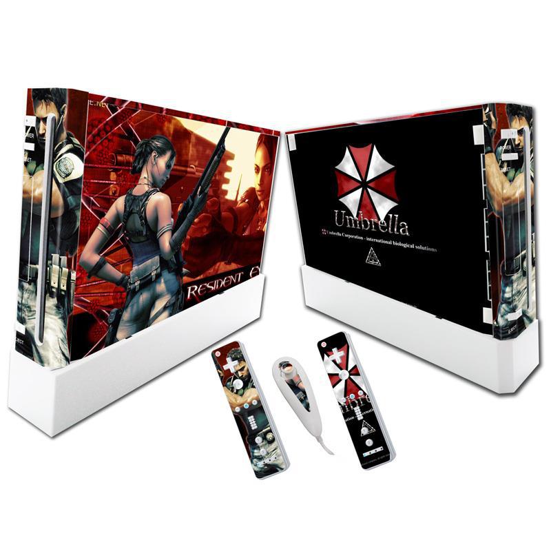 Wii Skin Decal Set: Custom Game Art for Console and Remotes