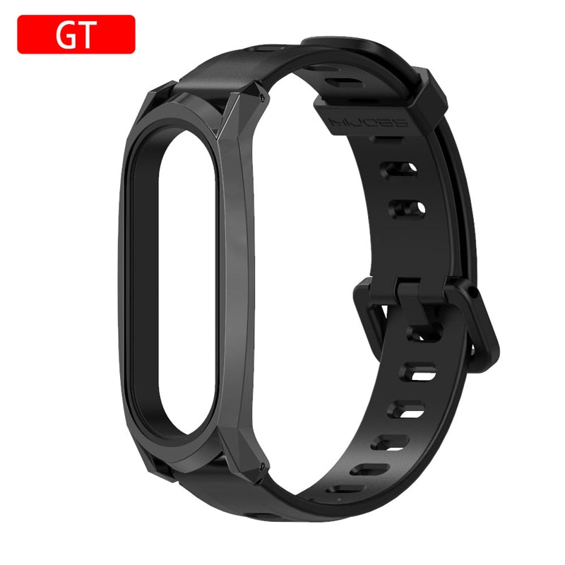 Xiaomi Mi Band 5 Strap With Metal Frame, Silicone Fit