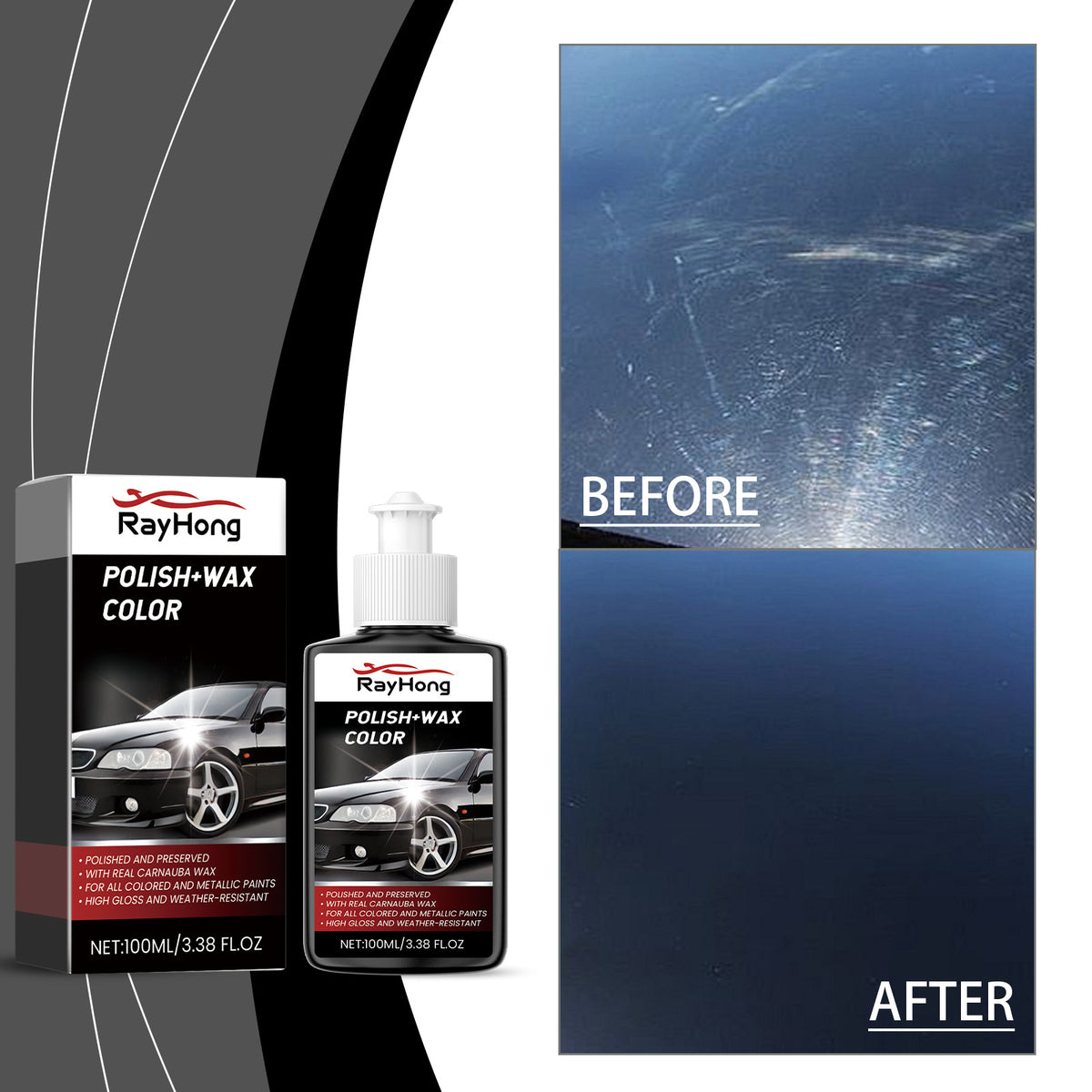 Car Polish and Wax for Glossy, Weather-Resistant Paint