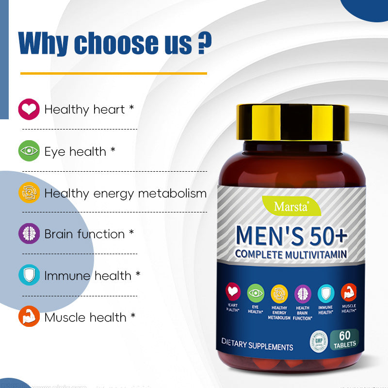 Multivitamin for Men 50+ — Heart, Brain & Energy Support