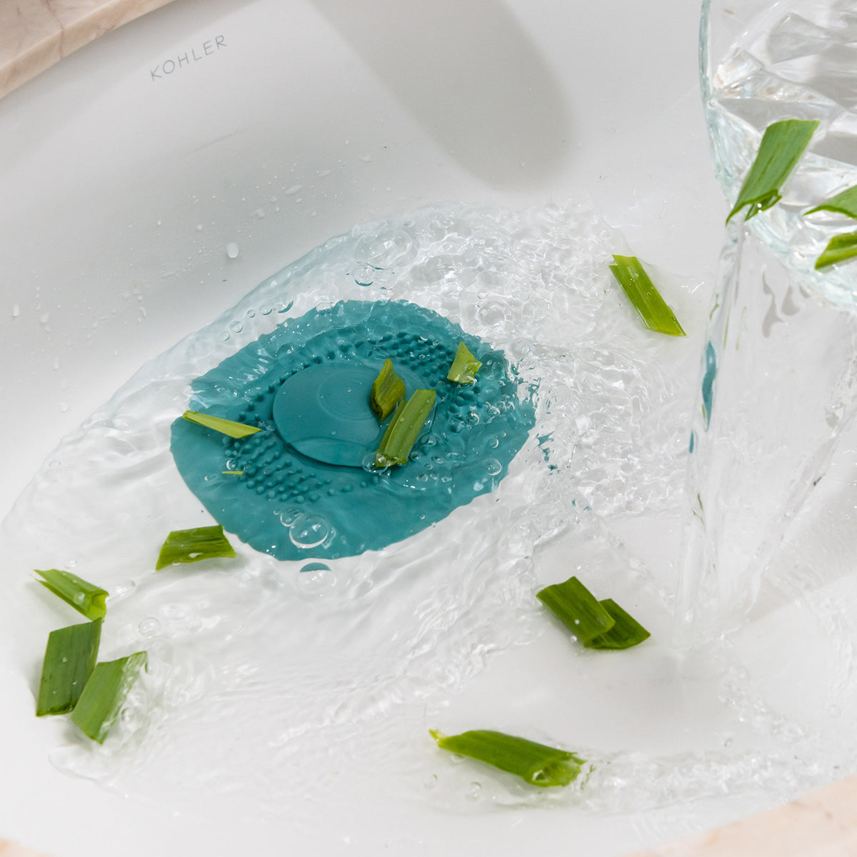 Silicone Hair Catcher Drain Cover with Press Stopper