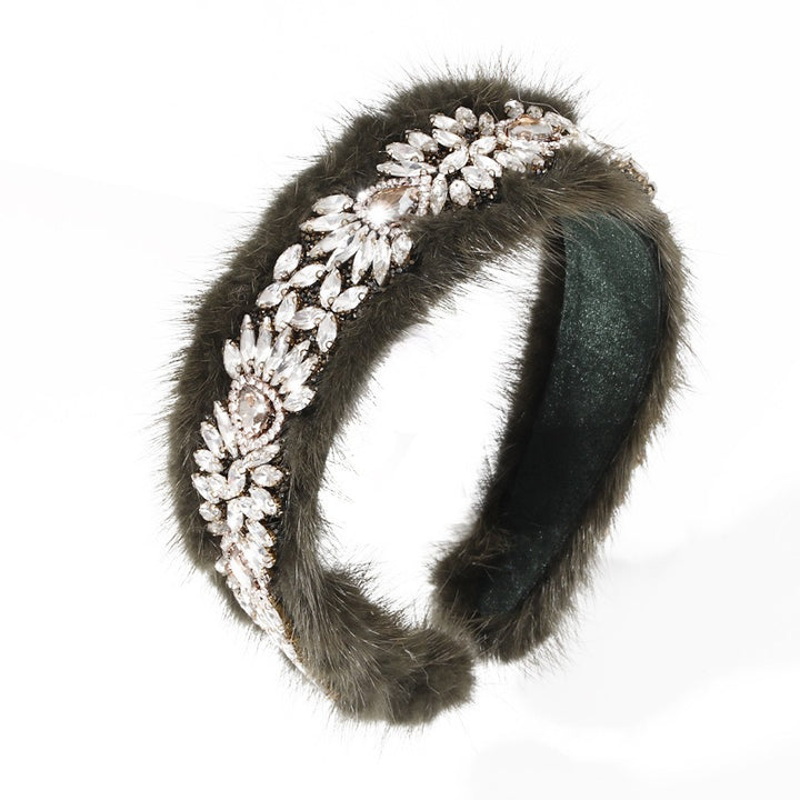 Velvet Crystal Headband for Glamorous Hair Styling