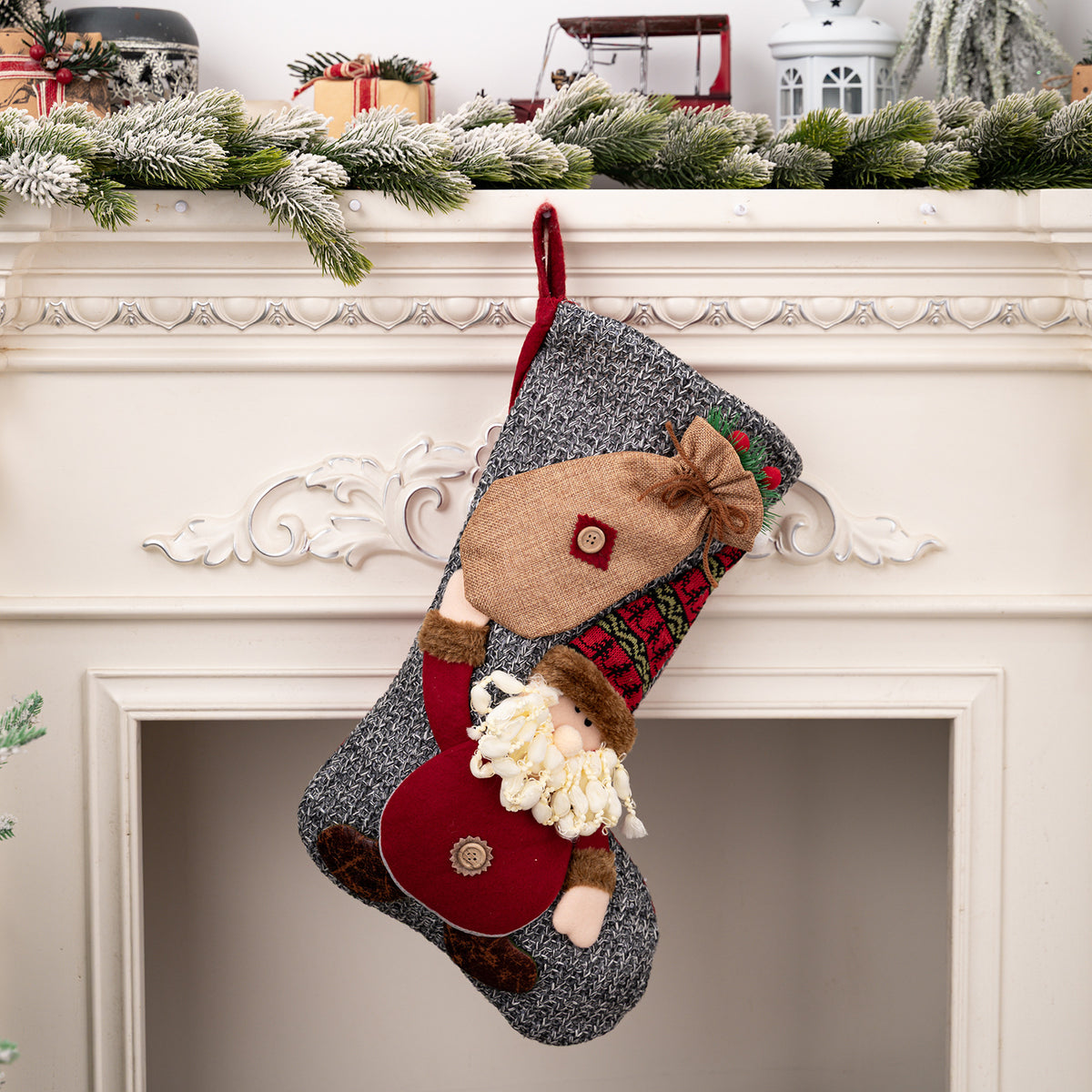 Christmas Stocking Set for a Cozy Festive Mantel Display