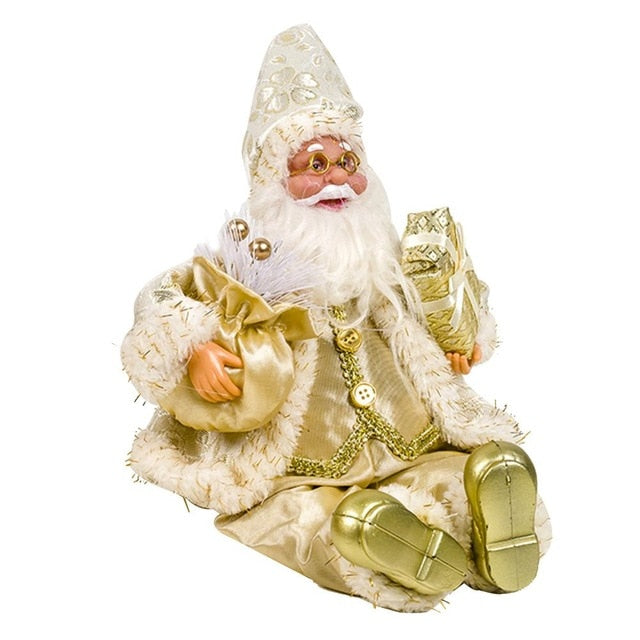 Sitting Santa Claus Fabric Doll Christmas Decoration