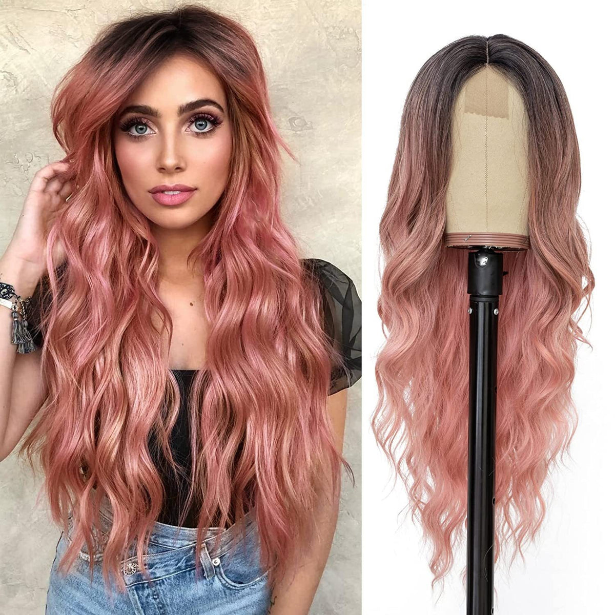 Long Wavy Lace Front Wig for Natural-Looking Glam