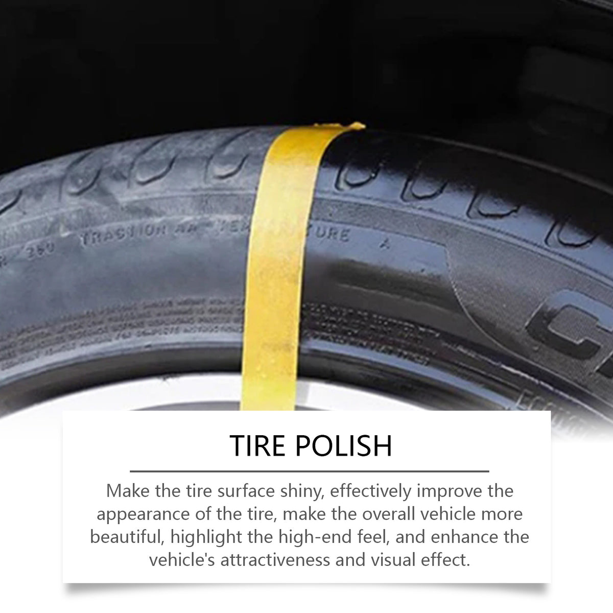 Automotive Tire Polish Paste for Deep Black Wet-Look Shine