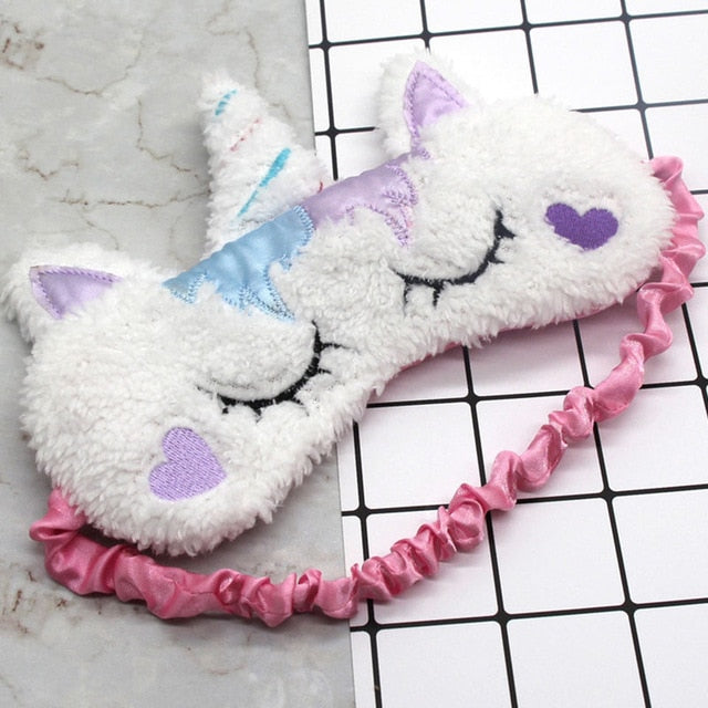 Unicorn Sleep Mask — 3D Plush Light Blocking for Magical Sleep