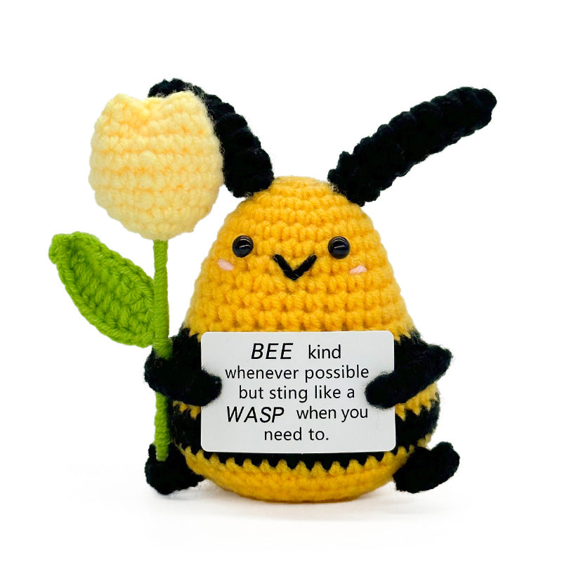 Handmade Knitted Gift Doll With Heartfelt Message