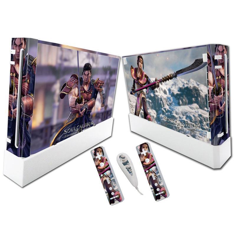 Wii Skin Decal Set: Custom Game Art for Console and Remotes