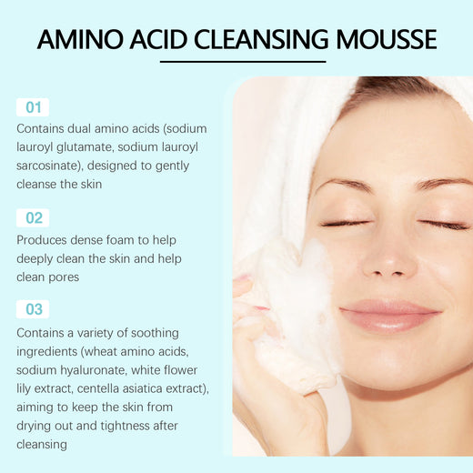 Amino Acid Foam Cleanser That Never Strips Skin Dry