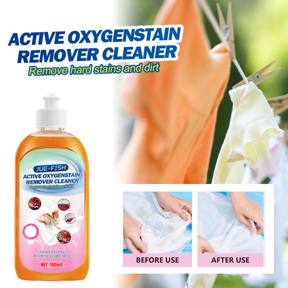 Clothes Stain Remover for Stubborn Laundry Stains