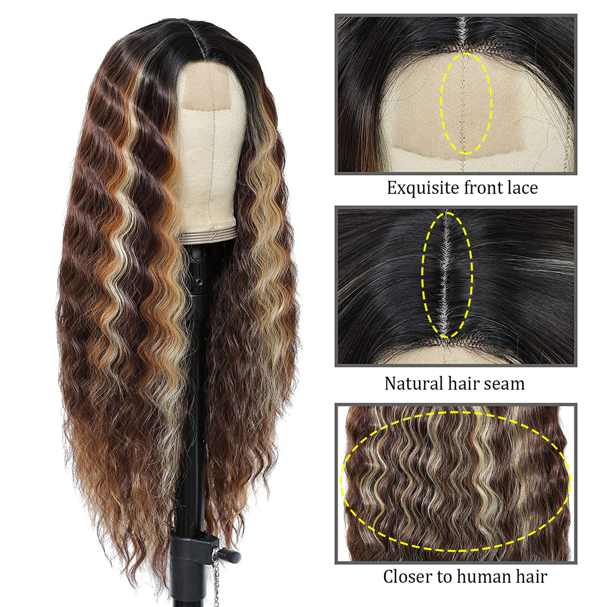 Deep Wave Lace Wig for Long, Voluminous Glamour Looks