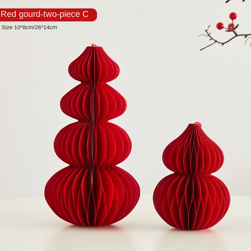 Paper Folding Gourd Ornament for Festive Home Decor