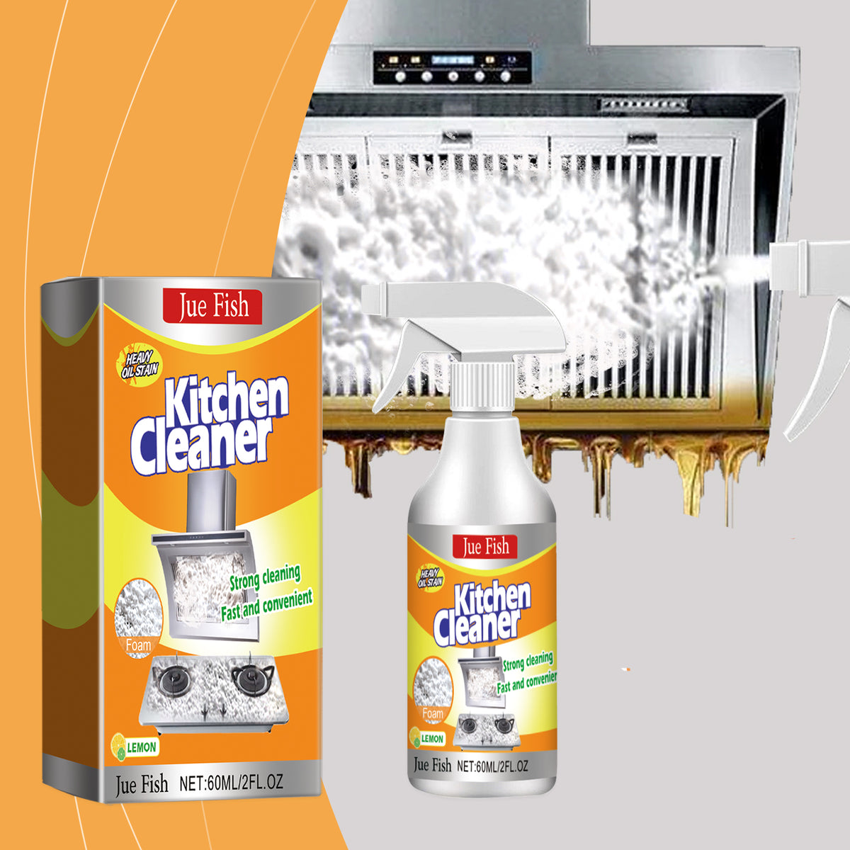 Kitchen Foam Cleaner for Heavy Grease Deep Cleaning