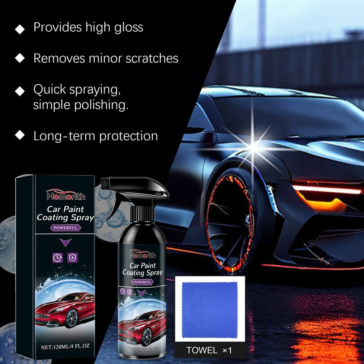 Car Paint Coating Spray for a Lasting Gloss Finish