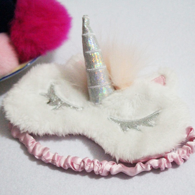 Unicorn Sleep Mask — 3D Plush Light Blocking for Magical Sleep