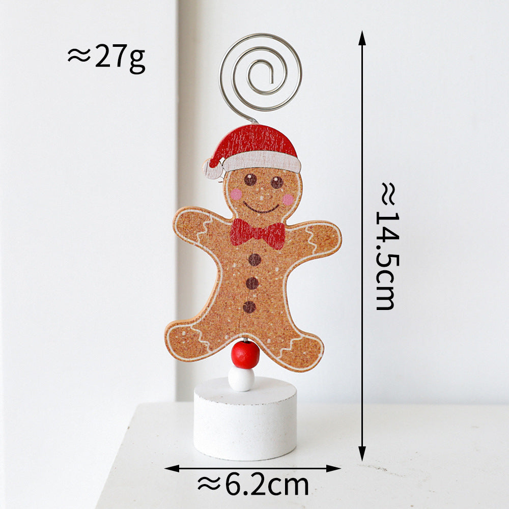 Gingerbread Elf — Festive Desk Card Holder Decoration