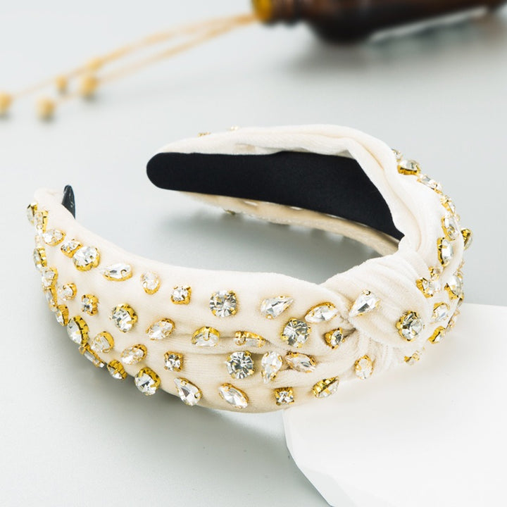 Velvet Rhinestone Headband for Glamorous Party Styling