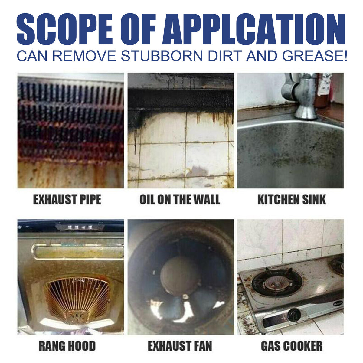Kitchen Foam Cleaner for Stubborn Grease, Scale & Grime