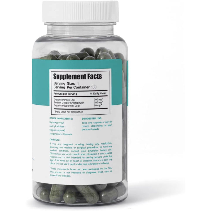 Chlorophyll Capsules — Natural Internal Deodorant & Detox