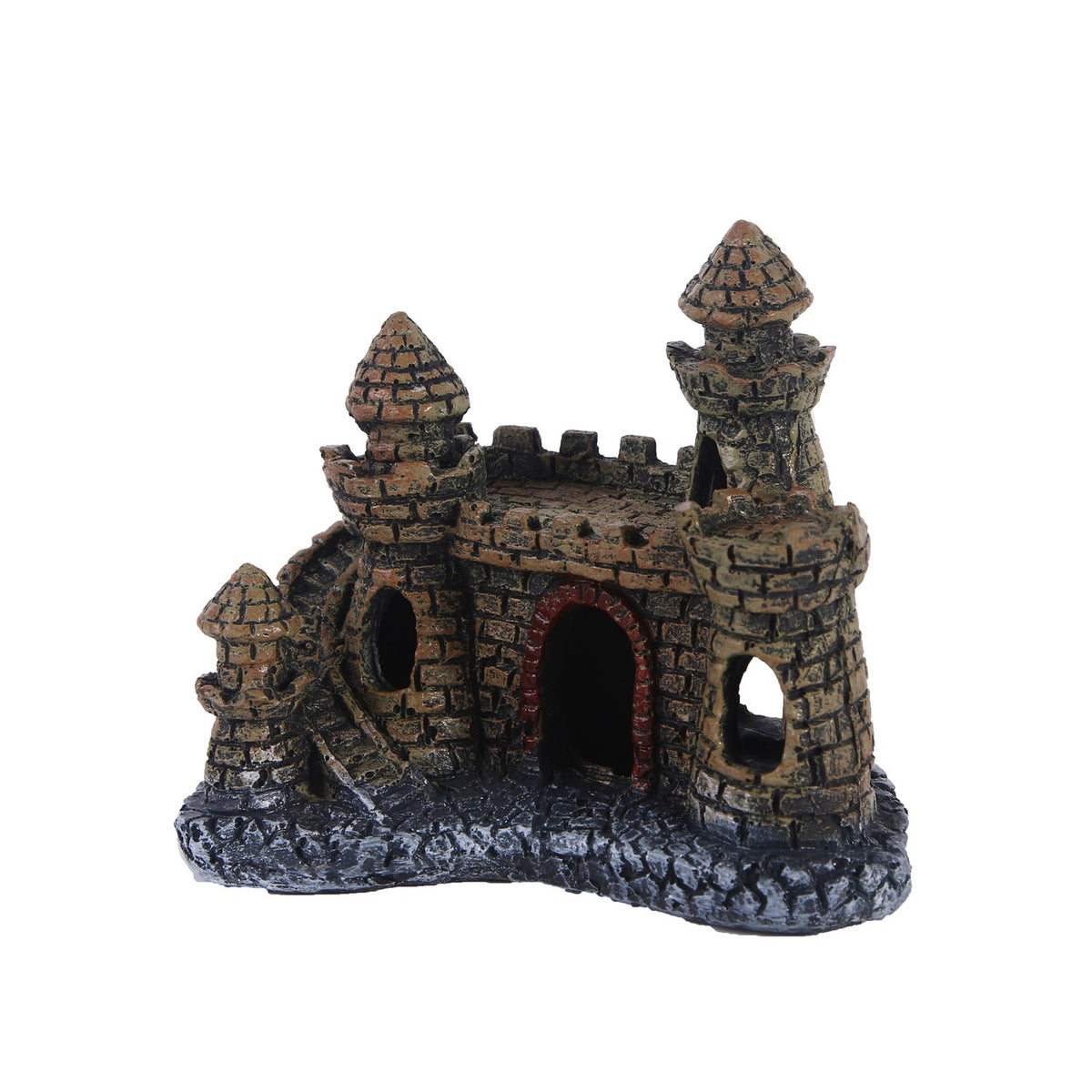 Castle Aquarium Ornament with Fish Hiding Caves for Tanks