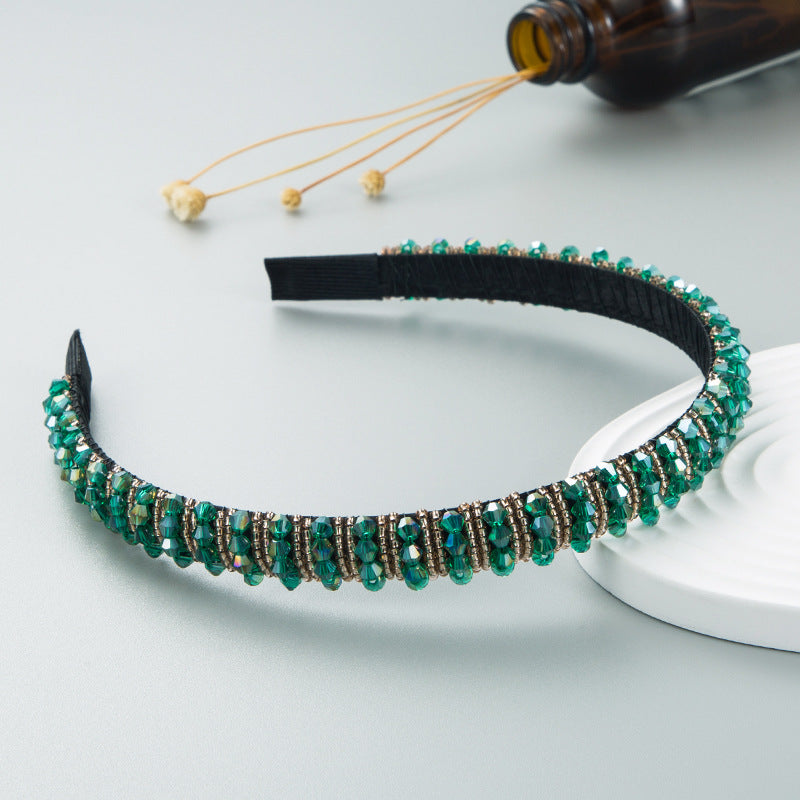 Beaded Hoop Headband — Padded Korean Face-Wash Hair Band