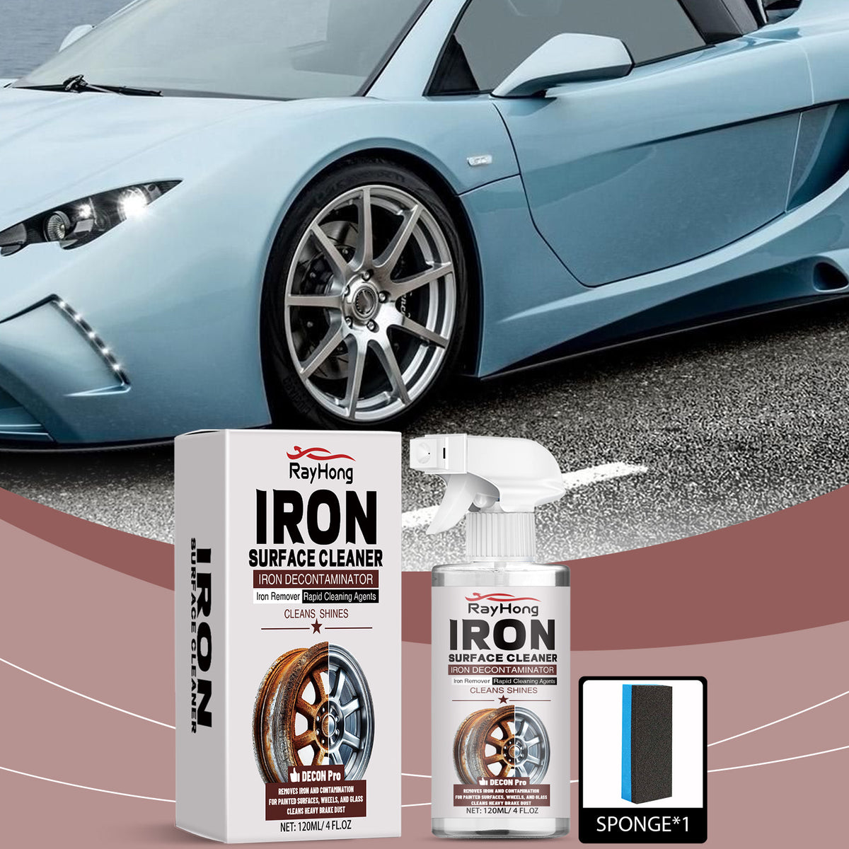 Automotive Wheel Rust Remover & Rim Cleaner Spray 120ml