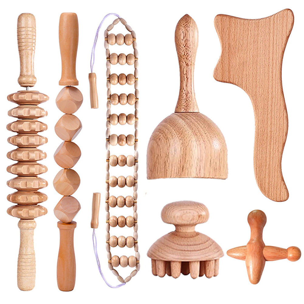 Wood Therapy Massage Tools Set — Hand-Crafted Meridian Release