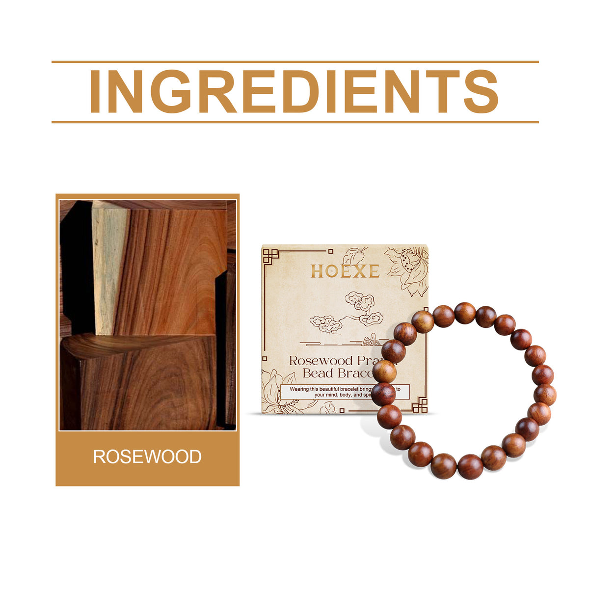 Rosewood Bracelet – Polished Beaded Everyday Style