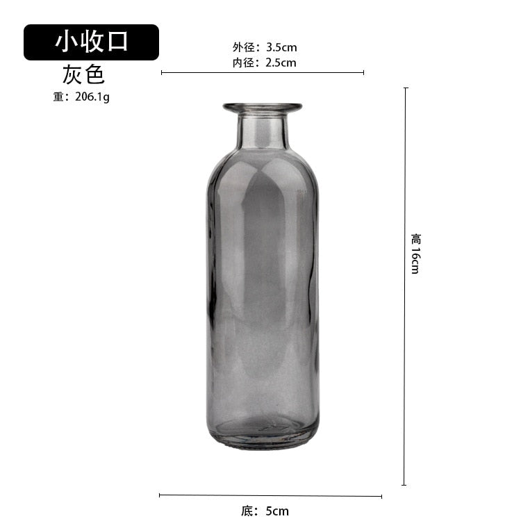 Nordic Tinted Glass Bud Vase for Dried Flowers