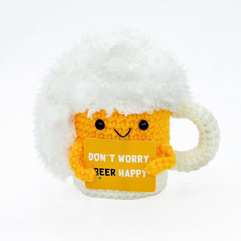 Handmade Knitted Gift Doll With Heartfelt Message